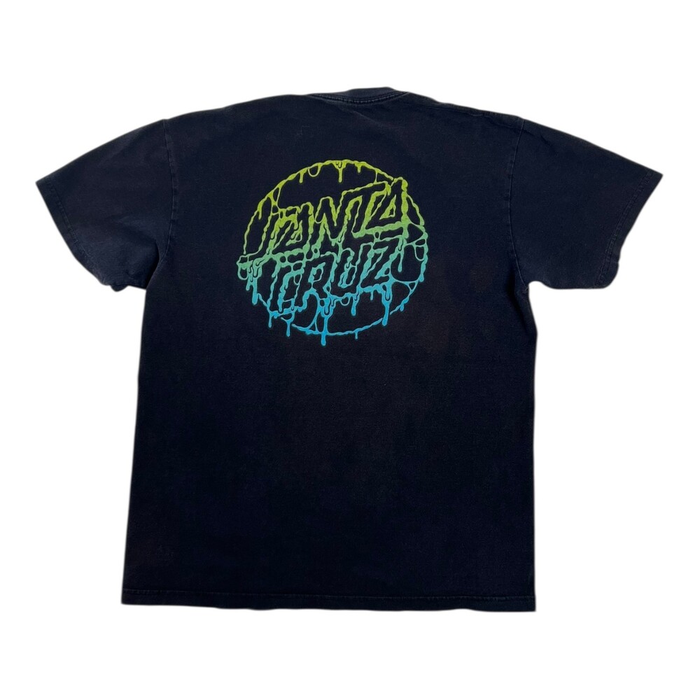 Vintage Santa Cruz Skateboard T-Shirt Size Medium Black Slime Gooey Logo Y2K